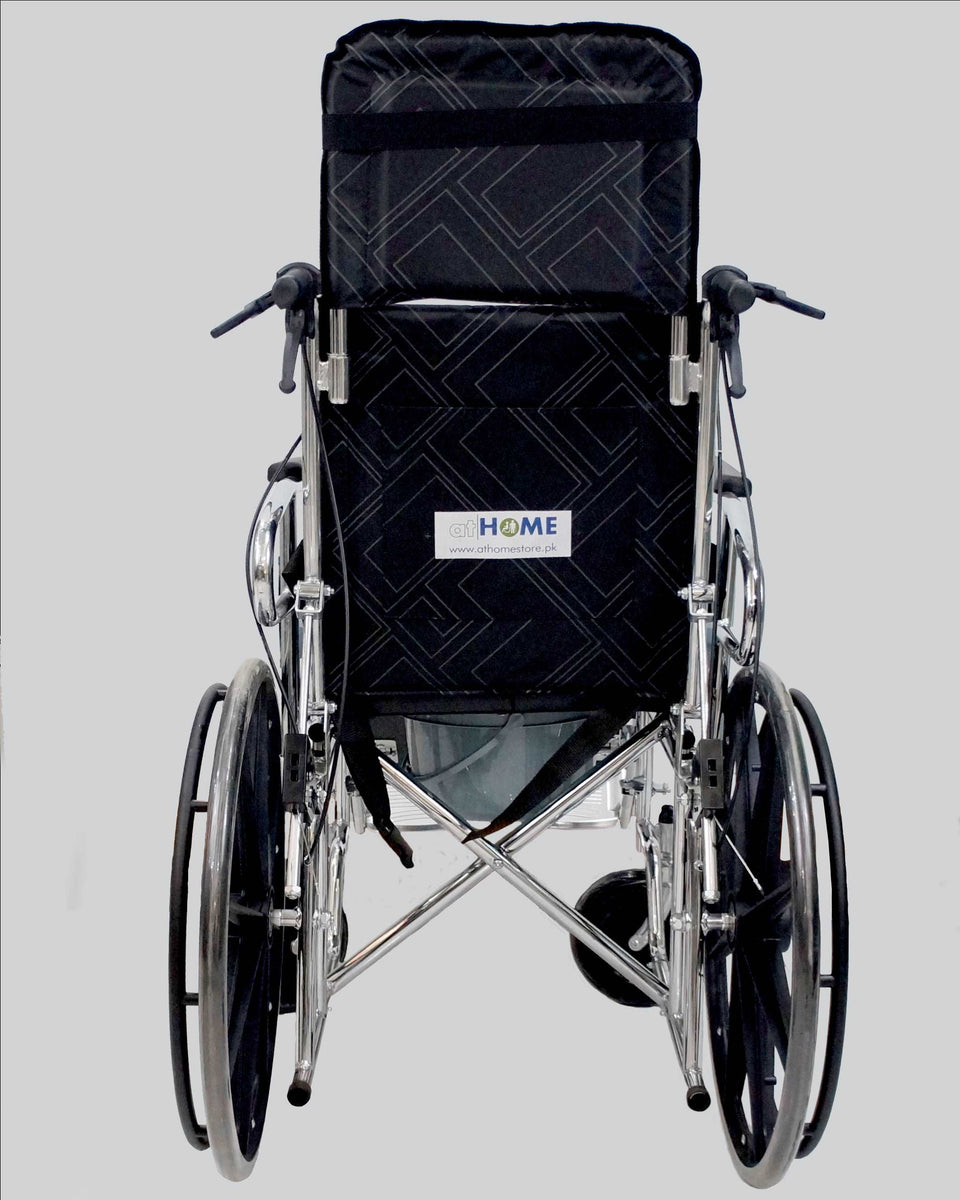 Reclining Wheelchair Comfortable Mobility Aid Adjustable Backrest