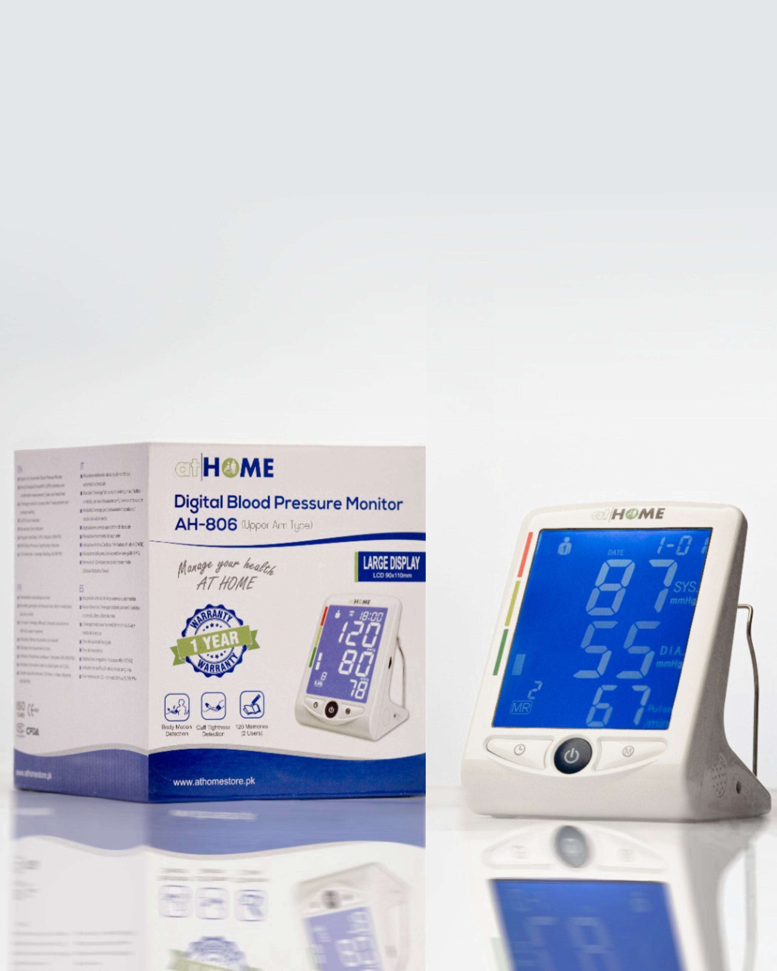 AtHome Blood Pressure Monitor AH806 Accurate Medical Monitoring Dev