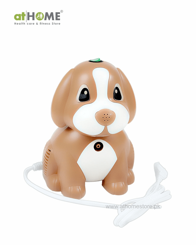 Portable Nebulizer Dog Shape for Kids - Effective Respiratory Relief - Electric inhaler for nebulizing liquid medication colds, asthma and respiratory diseases - athomestore.pk