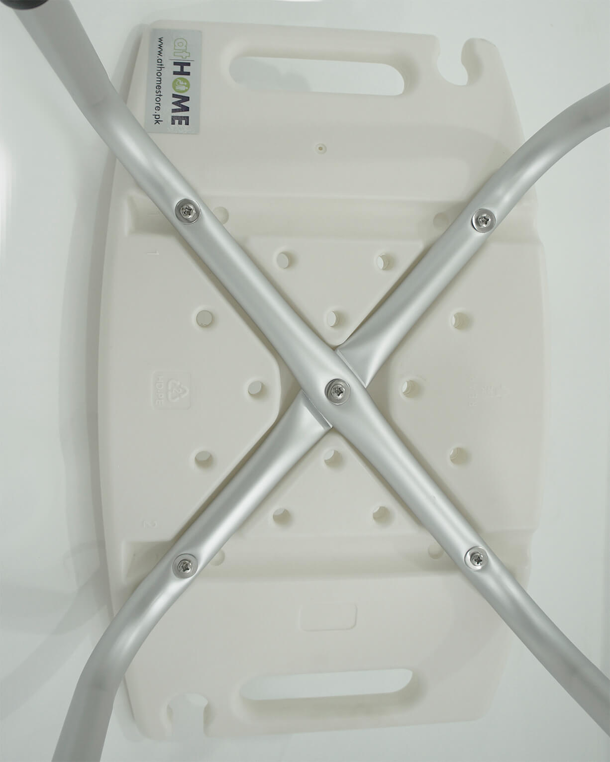 AtHome Adjustable Shower Stool AH1-797L - Comfortable Mobility Aid for Bathing