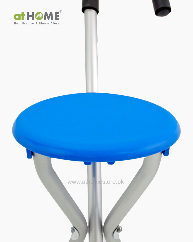 Aluminum Crutch with Stool AH1-911L - Versatile Mobility Aid (Blue)