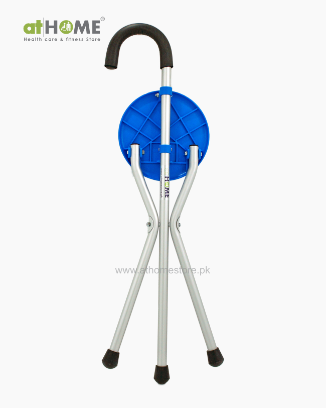 Aluminum Crutch with Stool AH1-911L - Versatile Mobility Aid (Blue)