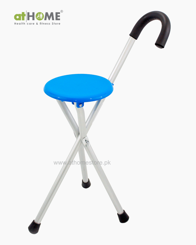 Aluminum Crutch with Stool AH1-911L - Versatile Mobility Aid (Blue)
