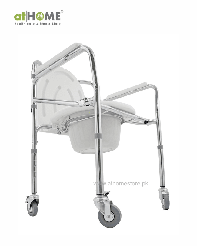 Commode Chair for Adults with Wheels AH4-896 - Mobility Aid - athomestore.pk