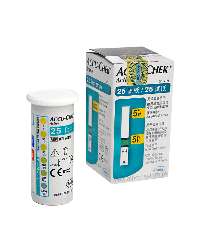 ACCU -CHEK ACTIVE 25 Tests strips - athomestore.pk