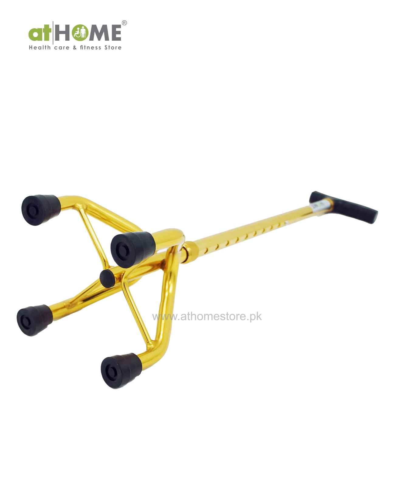 Adjustable 4-Leg Walking Stick - Stable Mobility Aid Cane - athomestore.pk