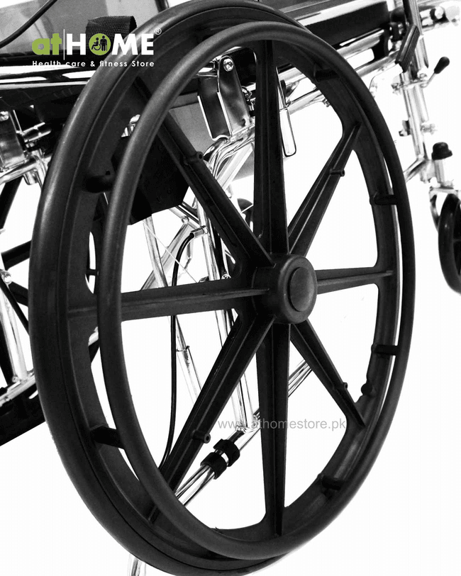 Reclining Wheelchair - Comfortable Mobility Aid Adjustable Backrest - athomestore.pk