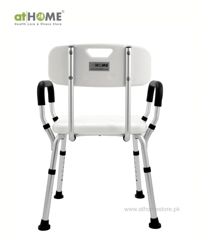 Adjustable Shower Chair With Armrest AH1-798LQ-A - Comfortable Mobility Aid for Showering - athomestore.pk